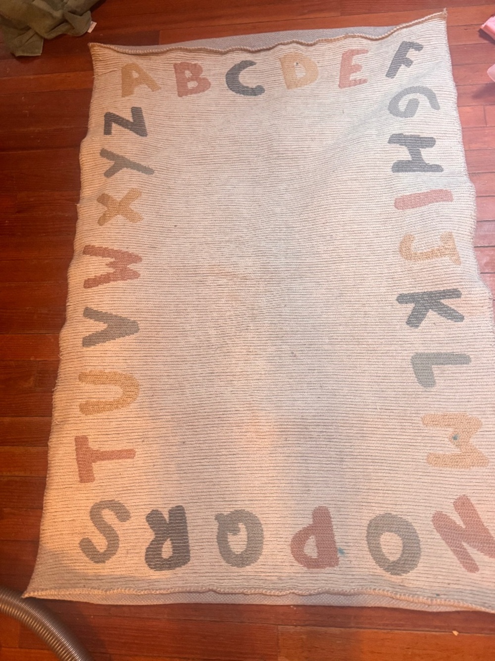 Mini alphabet rug for kids room